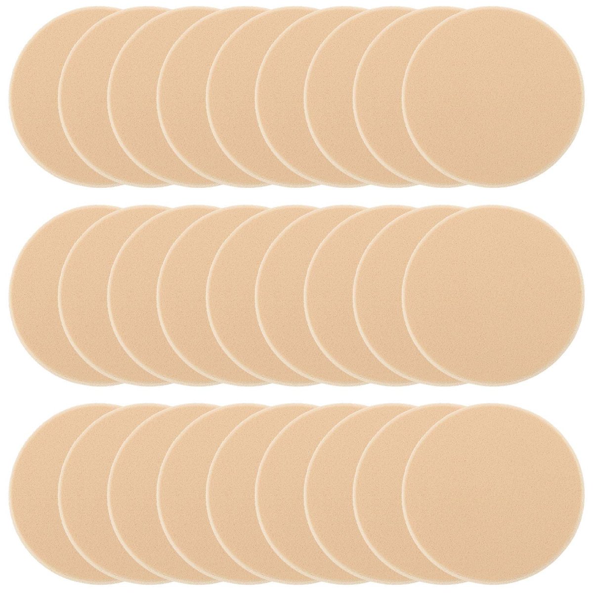 25 Stück weiche Make-up-Schwämme für Damen – runde Gesichts-Puderquaste für trockene & nasse Anwendung