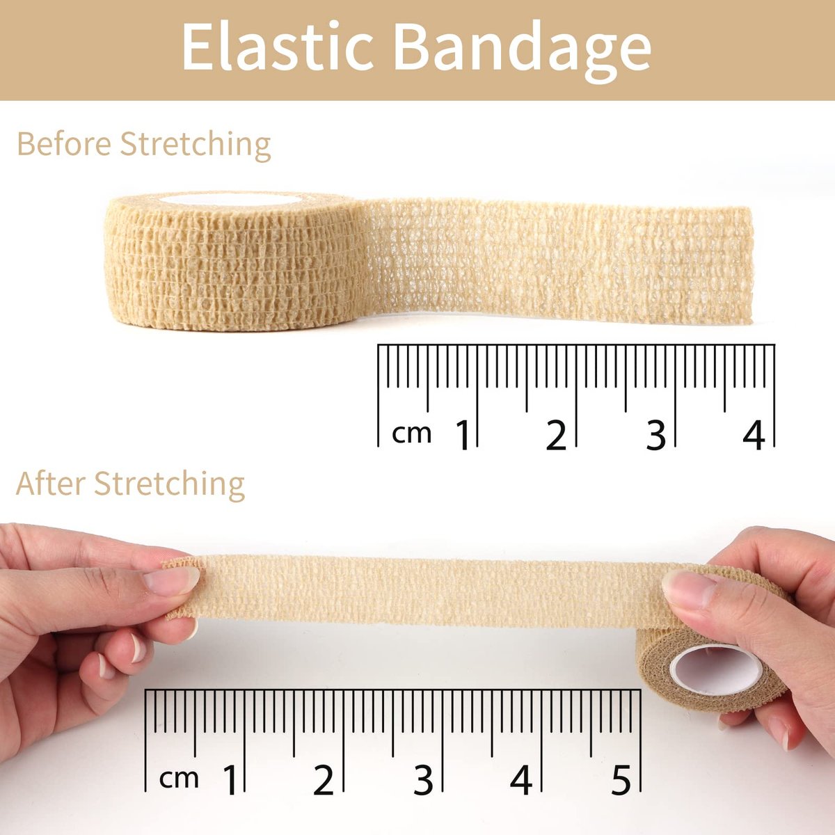 1 Zoll breites hautfarbenes elastisches selbstklebendes Fingerbandage, Wickelbandagen für Handgelenk und Knöchel, für Stuhl- und Tischbeine zur Reduzierung von Reibung und Geräuschen – 12 Stück
