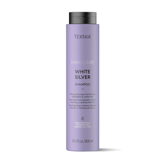 LAKMÉ Teknia White Silver Shampoo – Tönendes Shampoo für Blondes und gebleichtes Haar, 300 ml