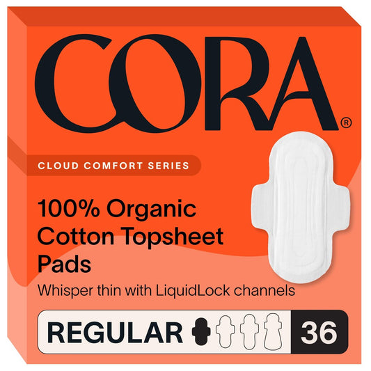 Cora 100% Bio-Baumwoll-Stoffeinlagen (36 normale Einlagen)