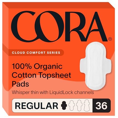 Cora 100% Bio-Baumwoll-Stoffeinlagen (36 normale Einlagen)