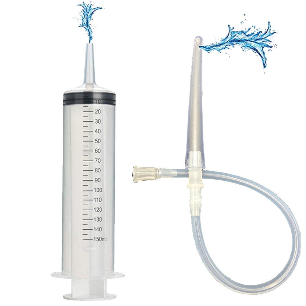 GNEGKLEAN 150ml Einlauf-Spritze & Darmreinigungsset – 4-teiliges Reinigungssystem aus ABS-Kunststoff, Gummi & Silikon