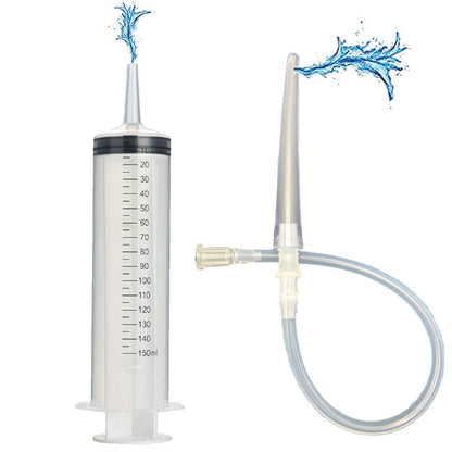 GNEGKLEAN 150ml Einlauf-Spritze & Darmreinigungsset – 4-teiliges Reinigungssystem aus ABS-Kunststoff, Gummi & Silikon