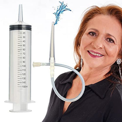 GNEGKLEAN 150ml Einlauf-Spritze & Darmreinigungsset – 4-teiliges Reinigungssystem aus ABS-Kunststoff, Gummi & Silikon