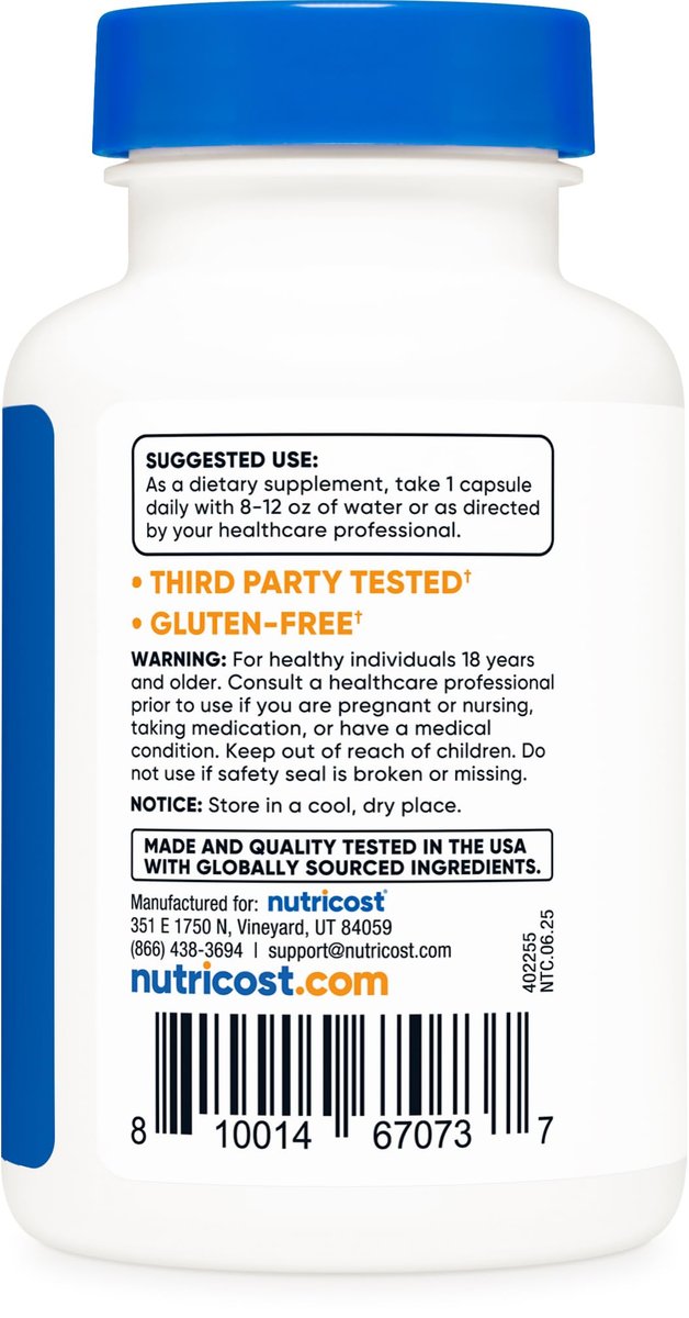 Nutricost Theobromin 400 mg, 90 vegane Kapseln – Glutenfrei, Nicht-GVO, Laborgeprüft