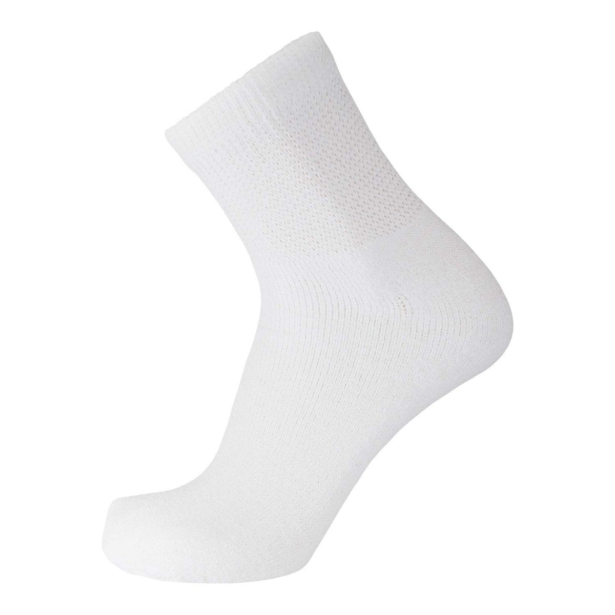 Große und Übergröße Diabetische Neuropathie Knöchelsocken, King Size Herren Athletik Quarter Socken (13-16, Weiß) - 6 Paar