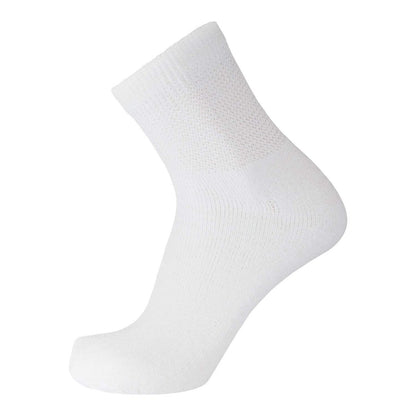 Große und Übergröße Diabetische Neuropathie Knöchelsocken, King Size Herren Athletik Quarter Socken (13-16, Weiß) - 6 Paar