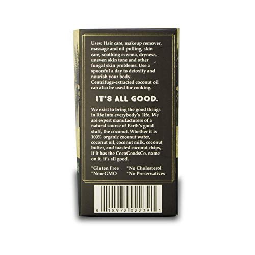 Coco Goods Co. Bio Premium Kokosöl, kaltgepresst aus kontrolliert biologischem Anbau – Ideal für Haar- und Nagelpflege, Hautfeuchtigkeitspflege 7,5 fl. oz (Reise-/Praktische Packung, 0,5 fl. oz x 15 Stück)