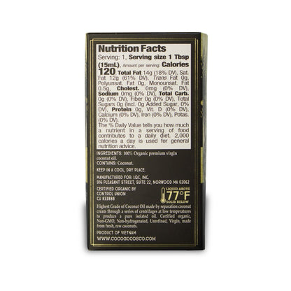 Coco Goods Co. Bio Premium Kokosöl, kaltgepresst aus kontrolliert biologischem Anbau – Ideal für Haar- und Nagelpflege, Hautfeuchtigkeitspflege 7,5 fl. oz (Reise-/Praktische Packung, 0,5 fl. oz x 15 Stück)