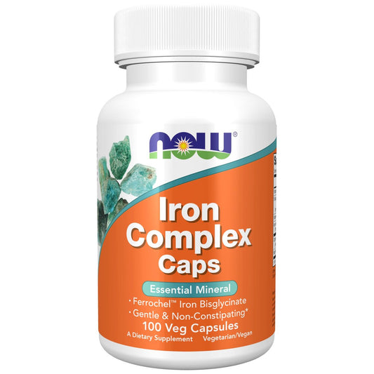 NOW Foods Eisen Komplex Kapseln, nicht verstopfend*, essentielles Mineral, 100 Veggie Kapseln