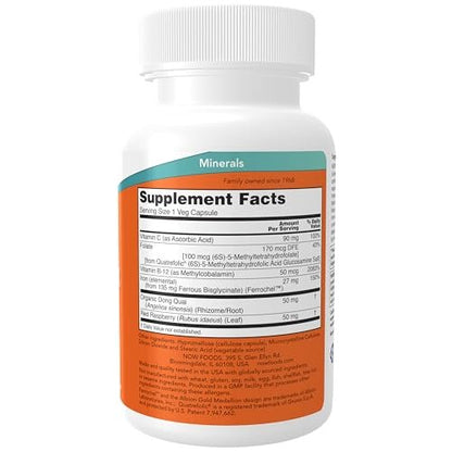 NOW Foods Eisen Komplex Kapseln, nicht verstopfend*, essentielles Mineral, 100 Veggie Kapseln