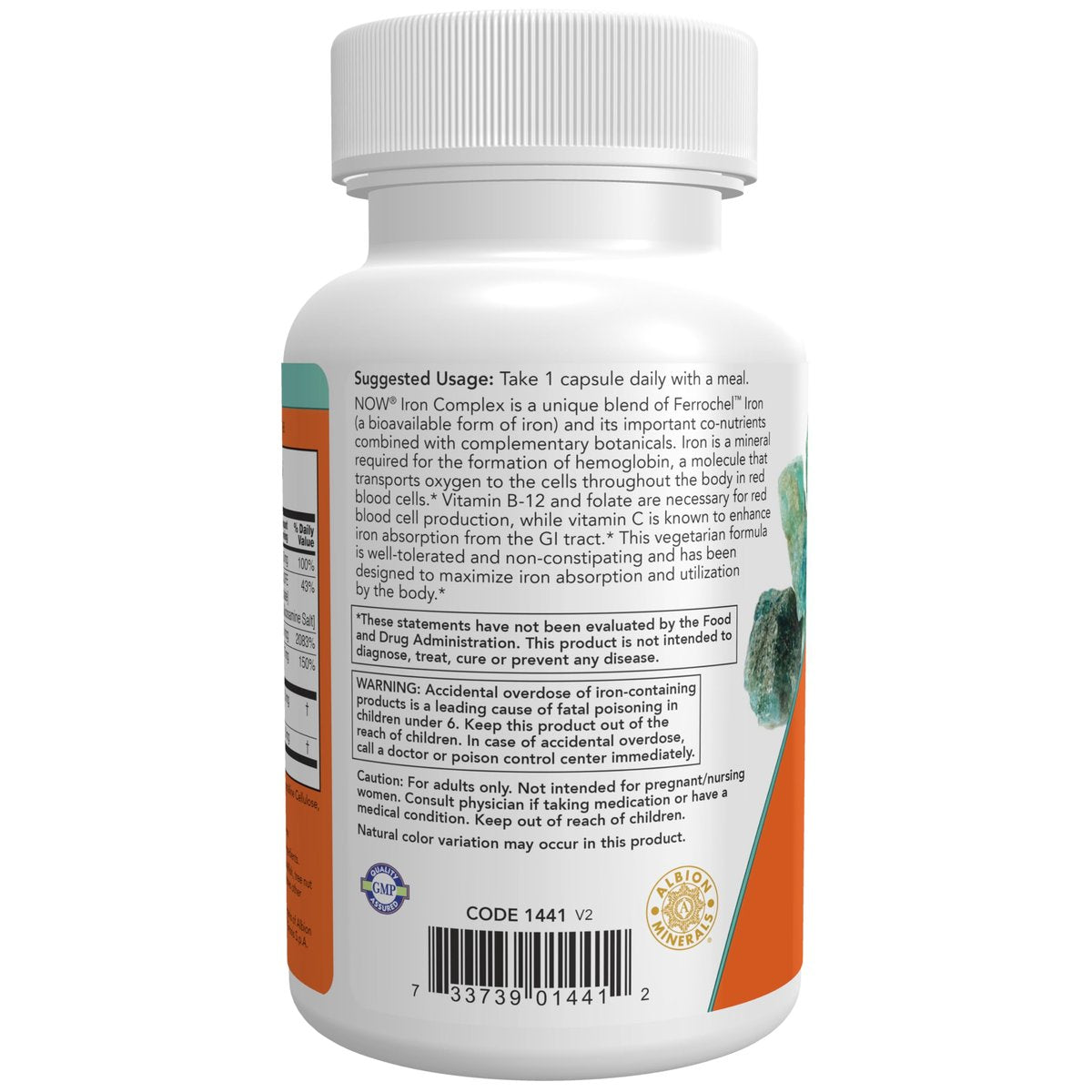 NOW Foods Eisen Komplex Kapseln, nicht verstopfend*, essentielles Mineral, 100 Veggie Kapseln