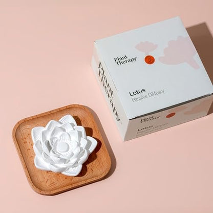 Plant Therapy Passiver Lotusblüten Aromatherapie Diffuser – Stilvoller und natürlicher Öldiffuser für Zuhause, Büro und Reisen