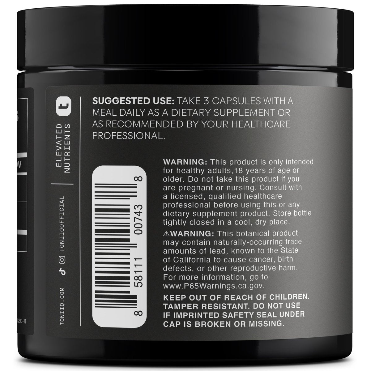 Toniiq Apfelessig Kapseln – Ultrahohe Potenz 2.010 mg mit 20% Essigsäure & Cayennepfeffer – Mit der Mutter – Laborgeprüft – 120 Kapseln