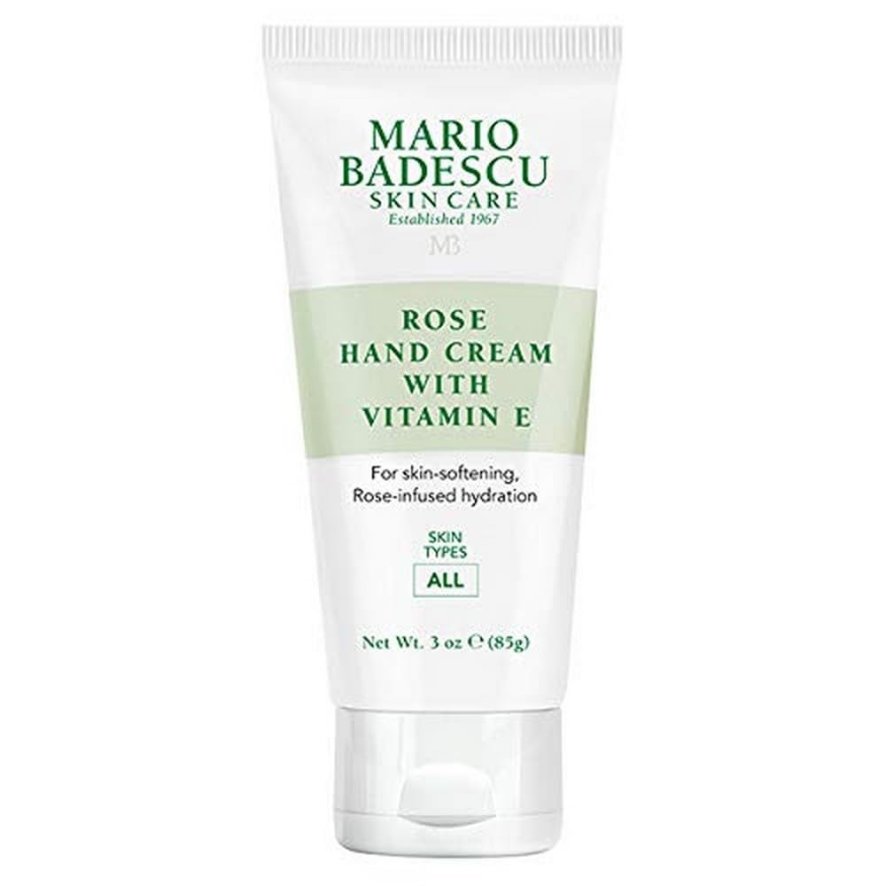 Mario Badescu Rosen-Handcreme mit Vitamin E für Männer und Frauen, nicht fettend, leicht und schnell einziehend für trockene, rissige Hände, ideal für alle Hauttypen, 85 g