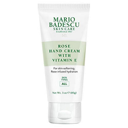 Mario Badescu Rosen-Handcreme mit Vitamin E für Männer und Frauen, nicht fettend, leicht und schnell einziehend für trockene, rissige Hände, ideal für alle Hauttypen, 85 g