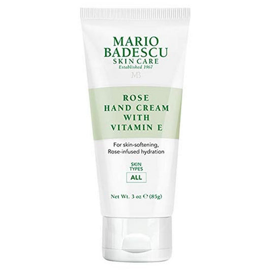 Mario Badescu Rosen-Handcreme mit Vitamin E für Männer und Frauen, nicht fettend, leicht und schnell einziehend für trockene, rissige Hände, ideal für alle Hauttypen, 85 g
