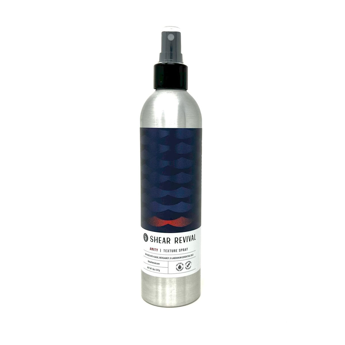 Shear Revival Amity Texture Spray – Veganer Leicht-Halt-Spray mit mattem Finish für alle Haartypen, Duft nach Salbei, Bergamotte und Labdanum mit Meersalz & Kaolin-Tonerde, 237 ml