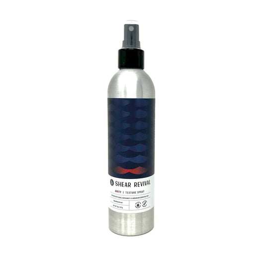 Shear Revival Amity Texture Spray – Veganer Leicht-Halt-Spray mit mattem Finish für alle Haartypen, Duft nach Salbei, Bergamotte und Labdanum mit Meersalz & Kaolin-Tonerde, 237 ml
