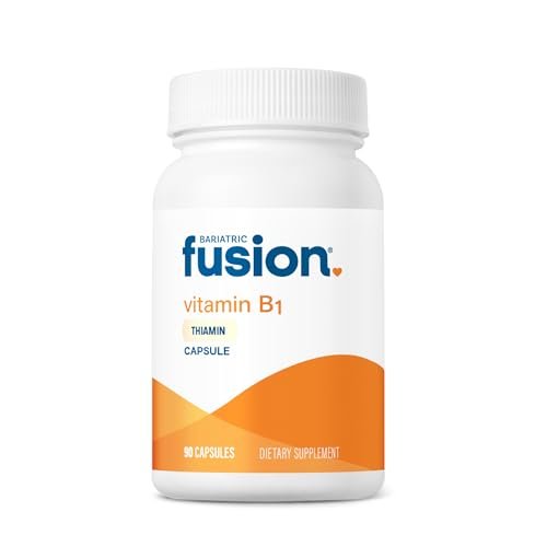 Bariatric Fusion Vitamin B1 (Thiamin) für bariatrische Chirurgie-Patienten – Magenbypass & Schlauchmagen, leicht zu schluckende Kapseln, 90 Stück