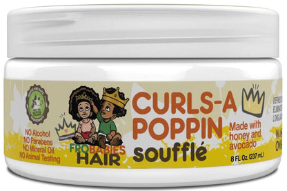FroBabies Hair Curls-A Poppin Soufflé 8oz – Lockenpflege für definierte, geschmeidige Locken