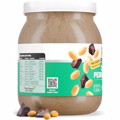PB2 Performance Erdnuss mit holländischem Kakao – Veganes Proteinpulver mit 20g Protein, kein Zuckerzusatz, präbiotische Ballaststoffe, laktosefrei, zertifiziert vegan, ohne Gentechnik, glutenfrei (2lb)