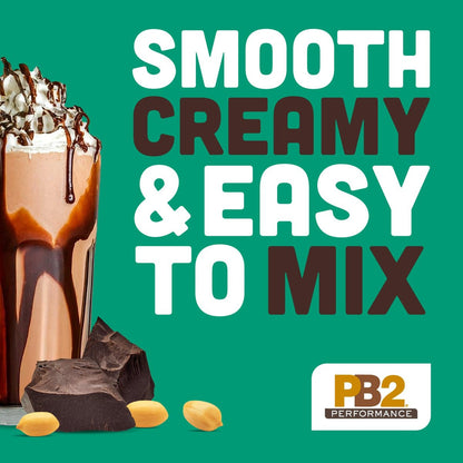 PB2 Performance Erdnuss mit holländischem Kakao – Veganes Proteinpulver mit 20g Protein, kein Zuckerzusatz, präbiotische Ballaststoffe, laktosefrei, zertifiziert vegan, ohne Gentechnik, glutenfrei (2lb)