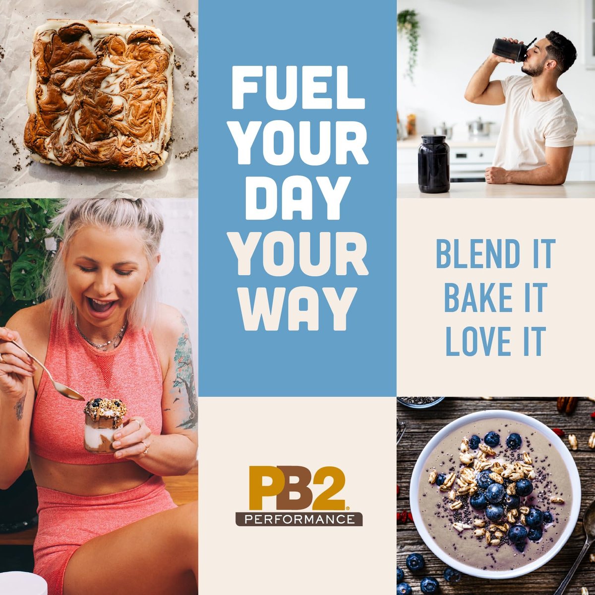 PB2 Performance Mandel-Pflanzenproteinpulver mit Madagaskar-Vanille – 20 g vollständiges Protein, kein Zuckerzusatz, präbiotische Ballaststoffe, vegan, glutenfrei, 1 Pfund