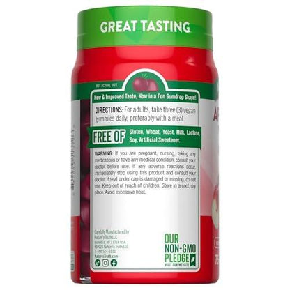 Nature's Truth Apfelessig Vegan Gummis, 600 mg – 75 Stück