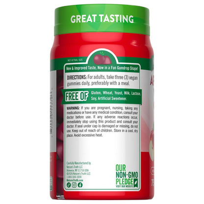 Nature's Truth Apfelessig Vegan Gummis, 600 mg – 75 Stück