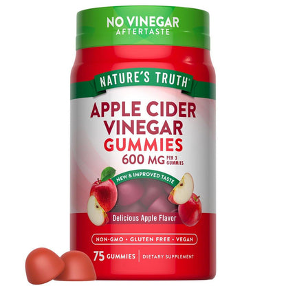 Nature's Truth Apfelessig Vegan Gummis, 600 mg – 75 Stück