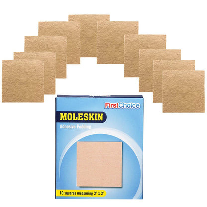 RadBizz Extra Dauerhafte Moleskin-Pflaster - 3" x 3" 10er-Pack