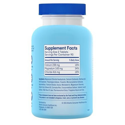 SlowMag Muscle & Heart Magnesiumchlorid-Supplement mit Calcium, 180 Tabletten – Unterstützt Muskelentspannung, Herz-, Nerven- und Knochengesundheit, hohe Absorption
