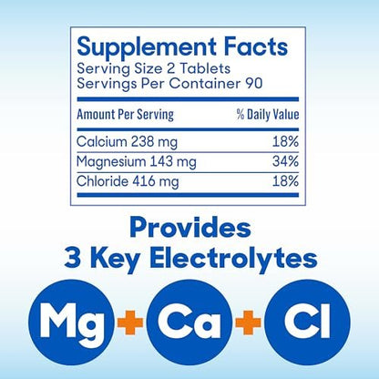 SlowMag Muscle & Heart Magnesiumchlorid-Supplement mit Calcium, 180 Tabletten – Unterstützt Muskelentspannung, Herz-, Nerven- und Knochengesundheit, hohe Absorption