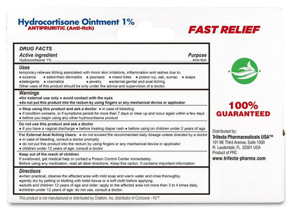 Globe (4er-Pack) Hydrocortison Maximum Stärke Anti-Juckreiz Creme 1% mit Aloe Vera – Intensive Formel gegen Rötungen, Hautausschlag, Insektenstiche, Ekzeme, Hämorrhoiden, empfindliche Haut – sofortige Juckreizlinderung, 1 oz Tube