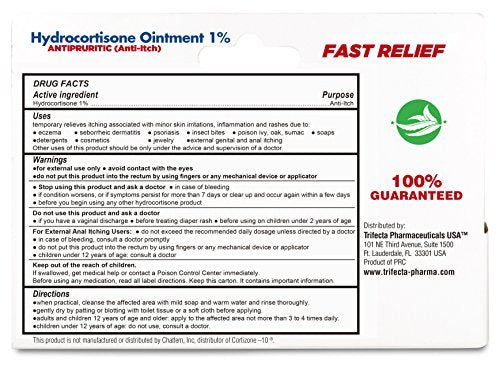 Globe Hydrocortison Creme 1% mit Aloe Vera, 3er Pack, max. Stärke gegen Juckreiz, Rötungen, Schwellungen, Insektenstiche, Ekzeme, Hämorrhoiden & mehr