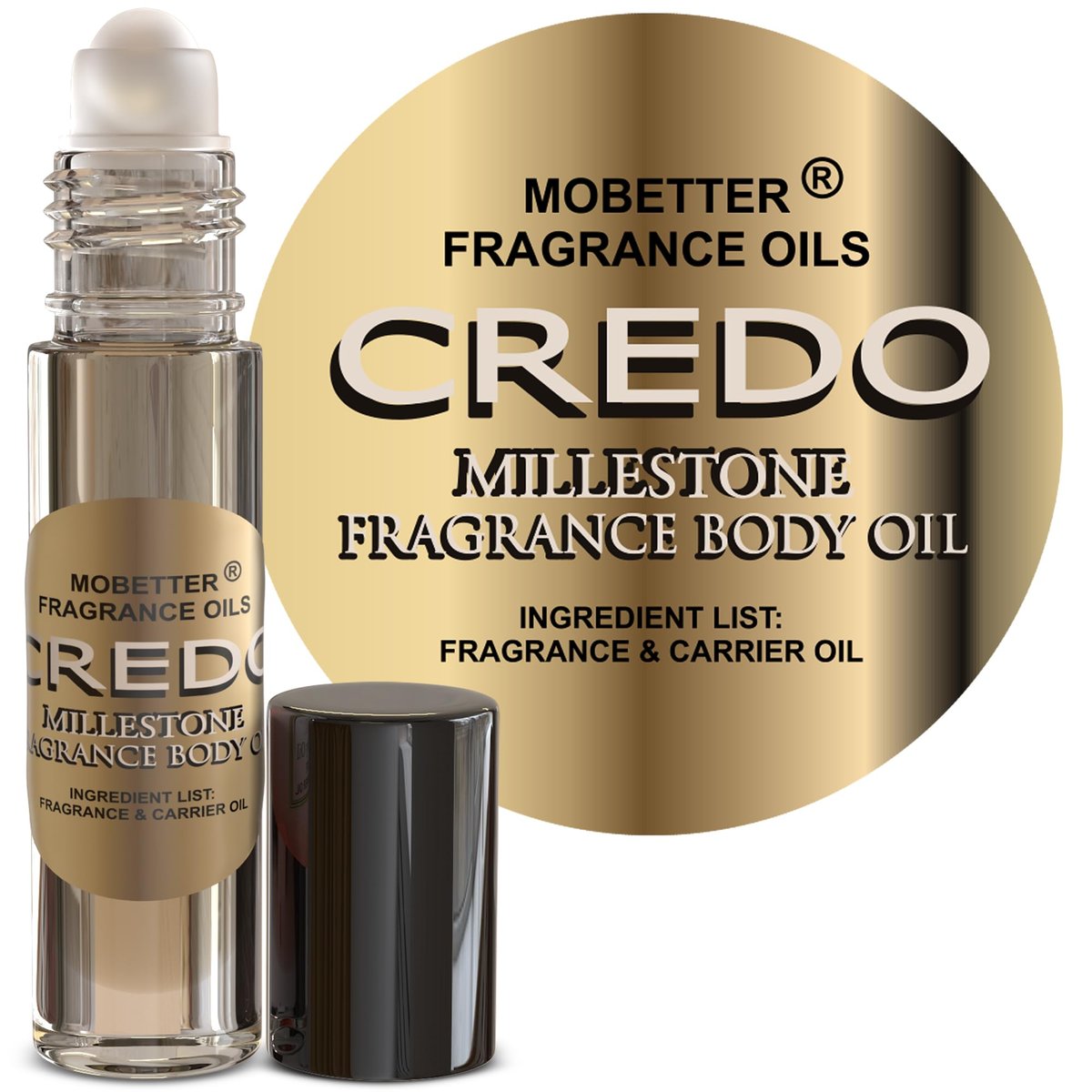 MOBETTER FRAGRANCE OILS Credo Millestone Unisex Körperöl 1/3 oz Roll-On in Glasflasche