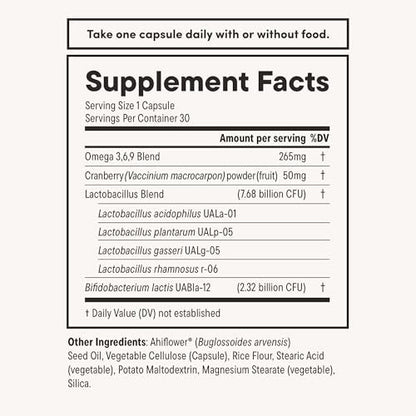 Daily Nouri Probiotika für Frauen | Vaginalgesundheit + Harnwegsunterstützung | Vaginaler pH-Wert & Mikrobiom-Balance | 5 klinisch untersuchte Stämme + Cranberry & Omega | 30-Tage-Vorrat