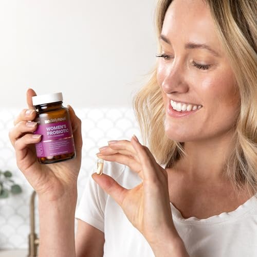 Daily Nouri Probiotika für Frauen | Vaginalgesundheit + Harnwegsunterstützung | Vaginaler pH-Wert & Mikrobiom-Balance | 5 klinisch untersuchte Stämme + Cranberry & Omega | 30-Tage-Vorrat