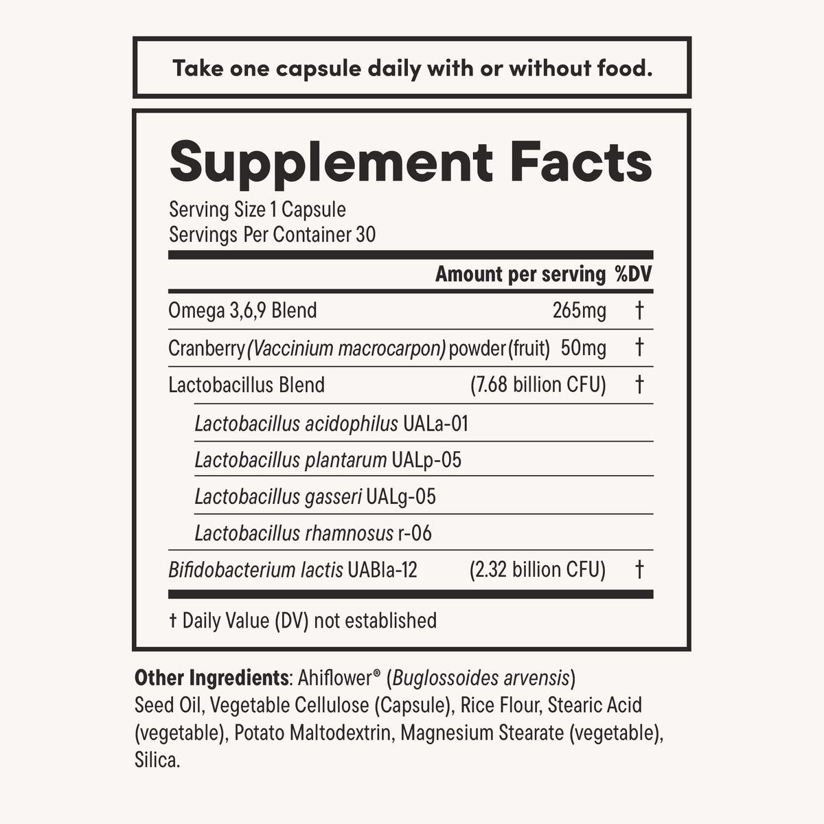 Daily Nouri Probiotika für Frauen | Vaginalgesundheit + Harnwegsunterstützung | Vaginaler pH-Wert & Mikrobiom-Balance | 5 klinisch untersuchte Stämme + Cranberry & Omega | 30-Tage-Vorrat
