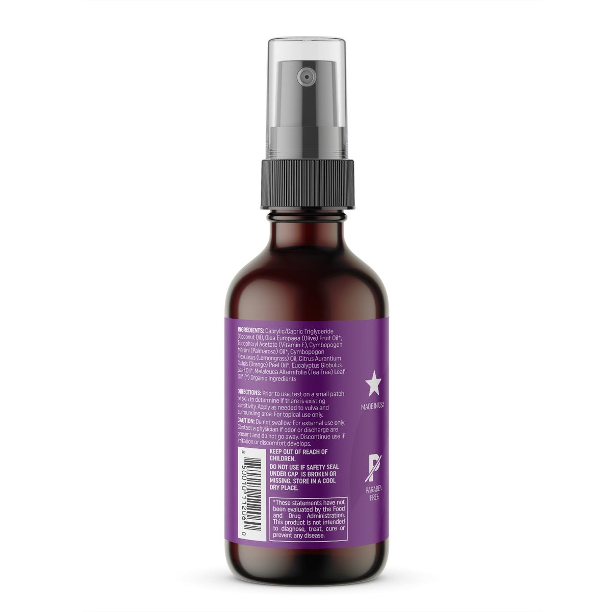 NewLife Naturals Feuchtigkeitsspray für die Intimzone – Vaginaler Feuchtigkeitsspender bei Trockenheit, Juckreiz, Irritationen, pH-Unterstützung in den Wechseljahren mit Olivenöl, Zitronengras und mehr – 60 ml