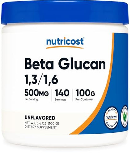 Nutricost Beta Glucan Pulver 100 g - 1,3/1,6 - Non GMO