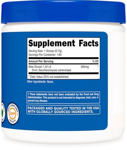 Nutricost Beta Glucan Pulver 100 g - 1,3/1,6 - Non GMO
