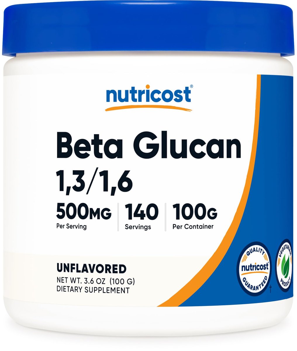Nutricost Beta Glucan Pulver 100 g - 1,3/1,6 - Non GMO