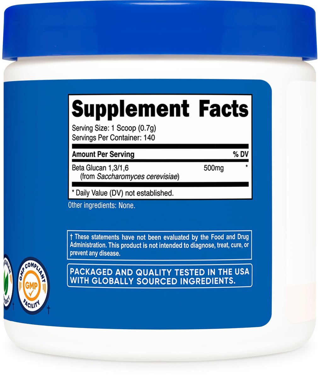 Nutricost Beta Glucan Pulver 100 g - 1,3/1,6 - Non GMO