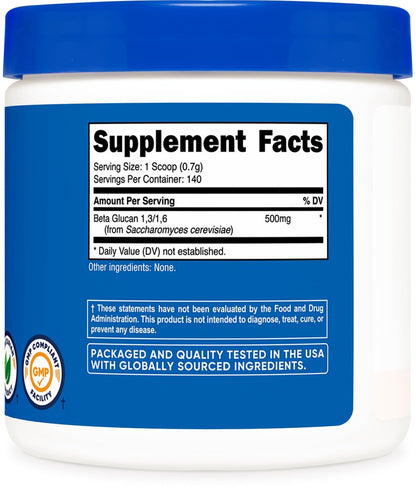 Nutricost Beta Glucan Pulver 100 g - 1,3/1,6 - Non GMO