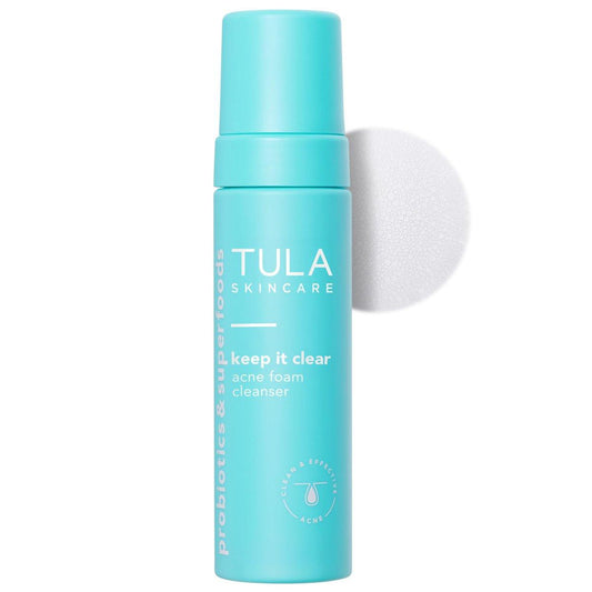 TULA Skin Care Keep It Clear – Akne-Schaumreiniger mit Salicylsäure, Azelainsäure und Präbiotika, 6,3 fl oz