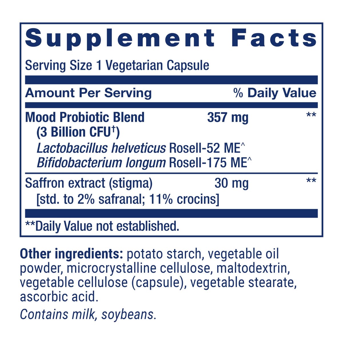 Life Extension FLORASSIST® Probiotikum zur Stimmungsverbesserung – Probiotikum und Safran-Mischung für bessere Laune und mentale Ausgeglichenheit, Nicht-GVO, Glutenfrei, 1 Kapsel täglich, Vegetarisch, 30 Kapseln