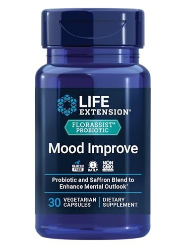 Life Extension FLORASSIST® Probiotikum zur Stimmungsverbesserung – Probiotikum und Safran-Mischung für bessere Laune und mentale Ausgeglichenheit, Nicht-GVO, Glutenfrei, 1 Kapsel täglich, Vegetarisch, 30 Kapseln