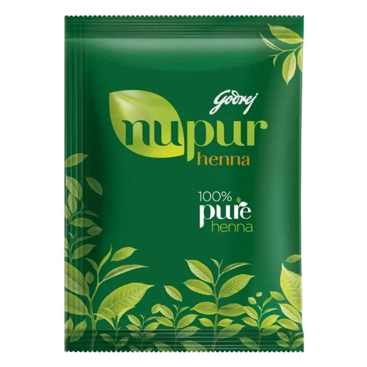 Godrej Nupur Henna Mehndi - 500 g (17,64 Unzen) Packung mit 1 - Naturrotbraun
